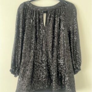 Vince Camuto Black Sequin Women's Top NWT